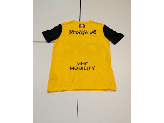 Voetbalshirt nac breda nike, geel/zwart, gesigneerd, m - afbeelding 2 van  2