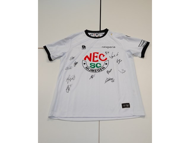 Voetbalshirt nec robey, wit, gesigneerd, m - afbeelding 1 van  2