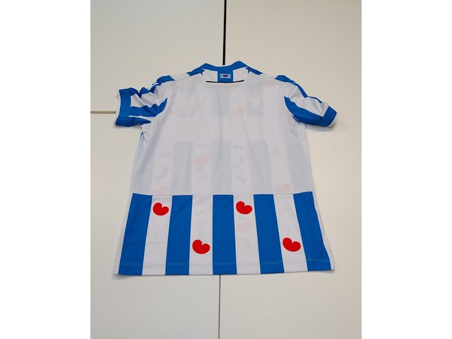 Voetbalshirt sc heerenveen macron, blauw/wit, gesigneerd, xl - afbeelding 2 van  2