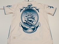 Voetbalshirt telstar, robey, wit/blauw, gesigneerd door pieter de waard, s - afbeelding 2 van  3