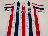 Voetbalshirt willem ii robey, rood/wit/blauw, gesigneerd, s - afbeelding 1 van  2