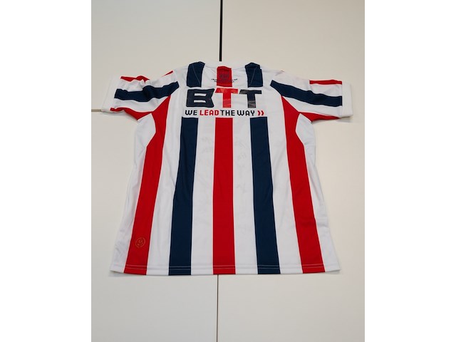 Voetbalshirt willem ii robey, rood/wit/blauw, gesigneerd, s - afbeelding 2 van  2