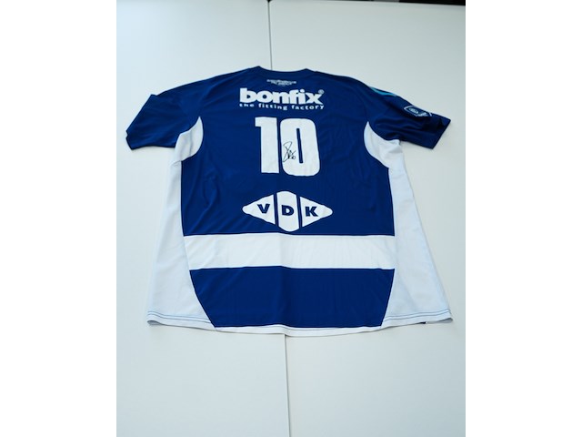 Voetbalshirt zwolle originals matchday, gesigneerd door koen kostons adidas, blauw/wit, gesigneerd, l - afbeelding 1 van  2