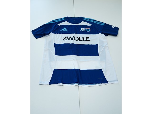 Voetbalshirt zwolle originals matchday, gesigneerd door koen kostons adidas, blauw/wit, gesigneerd, l - afbeelding 2 van  2