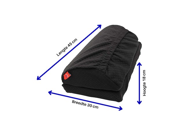 Voetensteun verwarmd zwart - vh ergonomisch voetkussen - infrared heating systems (10x) - afbeelding 1 van  2