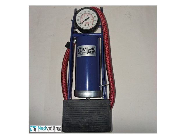 Voetpomp met manometer - afbeelding 2 van  3