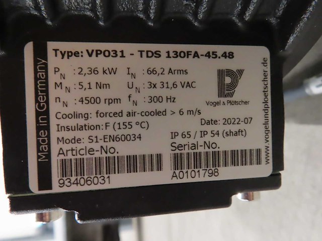 Vogel & plötscher - tds 130fa - aandrijfmotor (12x) - afbeelding 3 van  4