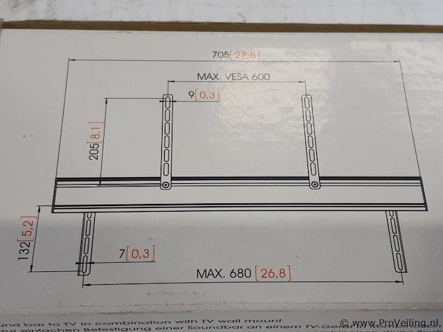 Vogel's universal sound bar mount - afbeelding 3 van  5