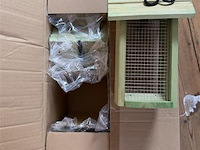 Vogelvoederhuisjes, groen, relaxdays, 12 stuks - afbeelding 1 van  2