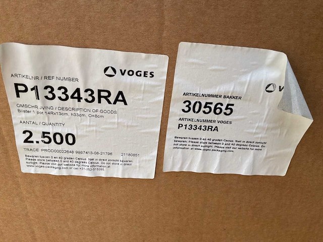 Voges p13343ra potblister (2500x) - afbeelding 5 van  5