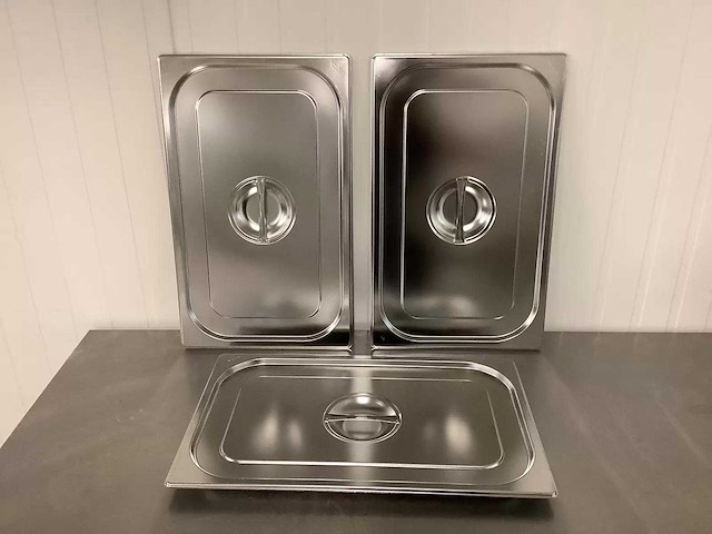 Vogue - rvs gastronorm deksel gn 1/1 (3x) (30x) - afbeelding 3 van  5