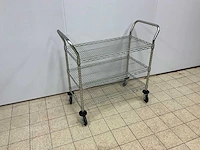 Vogue chroomstalen serveerwagen - afbeelding 2 van  6