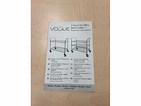 Vogue chroomstalen serveerwagen - afbeelding 1 van  6