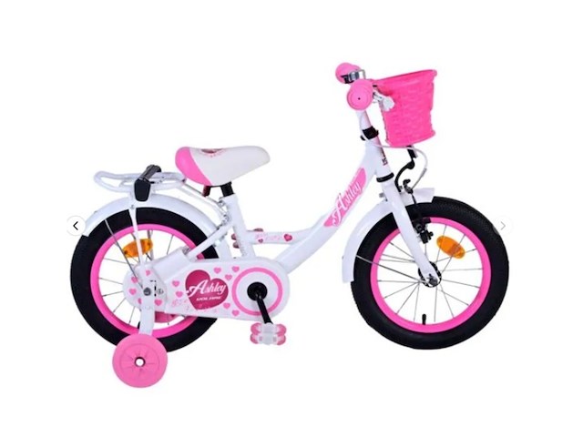 Volare ashley kinderfiets meisjes 14 inch wit - afbeelding 1 van  3