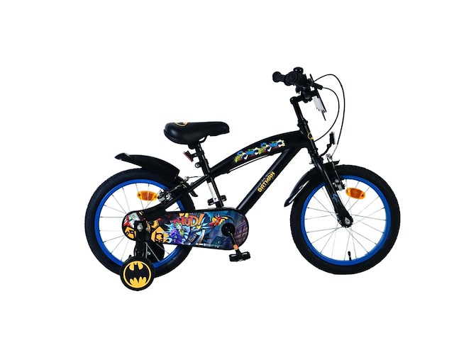 Volare batman kinderfiets jongens 16 inch zwart 2 handremmen - afbeelding 1 van  1