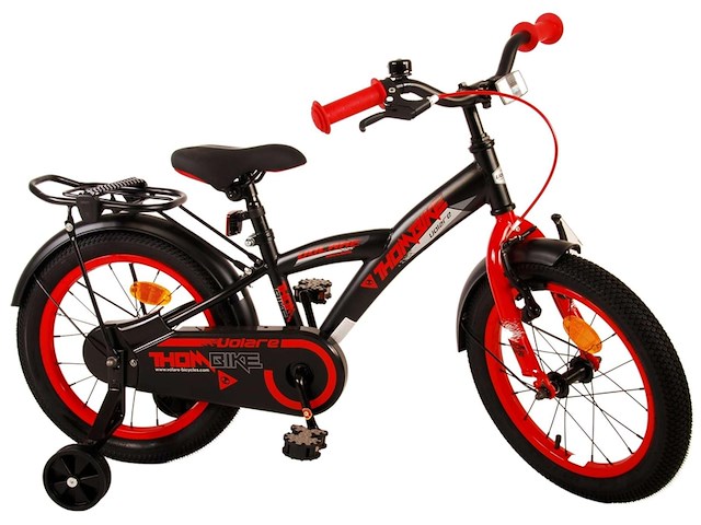 Volare thombike kinderfiets jongens 16 inch zwart rood - afbeelding 1 van  4