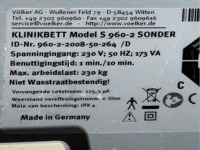 Völker s-960-2 ziekenhuisbed - afbeelding 8 van  8