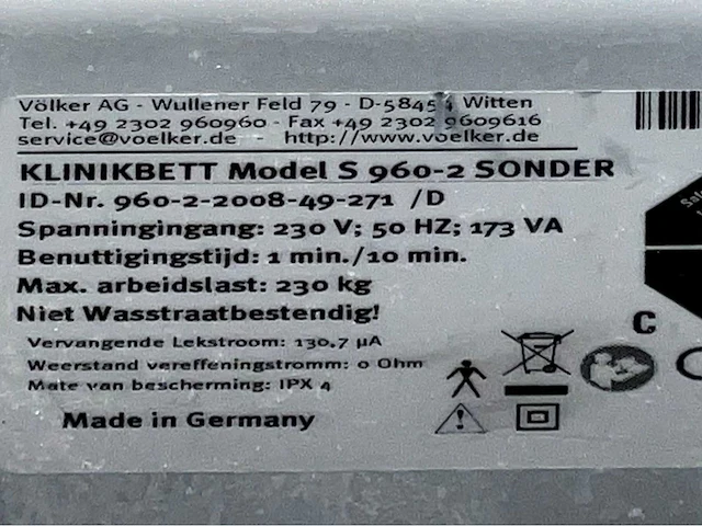 Völker s-960-2 ziekenhuisbed - afbeelding 8 van  8