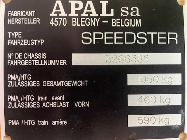 Volkswagen - apal 356 speedster - oldtimer - afbeelding 16 van  16