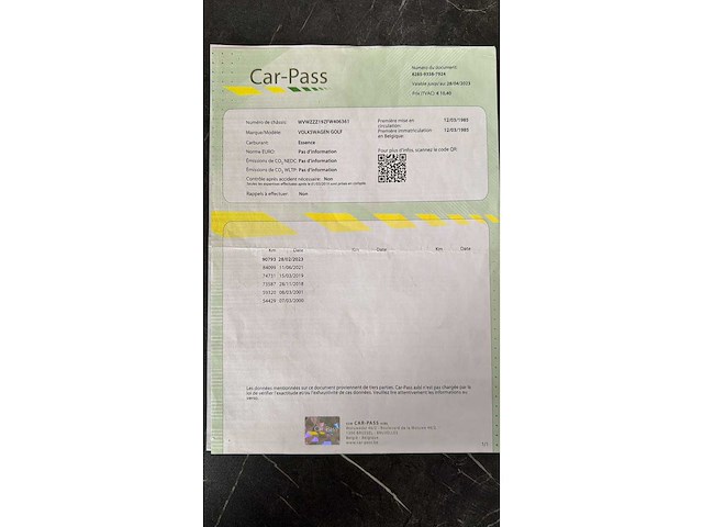 Volkswagen - golf - oldtimer - 1985 - afbeelding 12 van  14