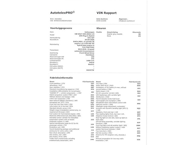 Volkswagen golf gte 1.5 ehybrid phev 272pk automaat 2025 - afbeelding 7 van  17