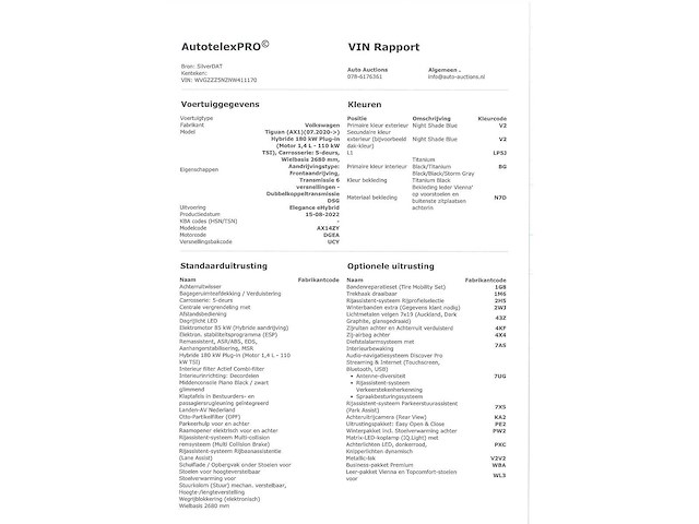 Volkswagen tiguan 1.4 tsi ehybrid elegance 245pk automaat 2022 - afbeelding 10 van  22