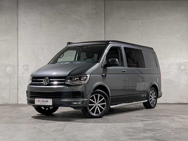 Volkswagen transporter t6 camper 2.0 4p -zelfbouw- 140pk 2016 (automaat), s-456-lj - afbeelding 1 van  49