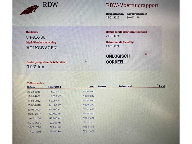 Volkswager kever speedster 1974, 84-ax-80 - afbeelding 7 van  15