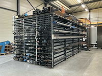 Volledige metaalvoorraad + stelling (aluminium, rvs, messing, staal)