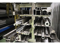 Volledige voorraad 304/316 rvs buizen, balken, kokers, strip, etc. inclusief 9-delige rvs stelling - afbeelding 8 van  9