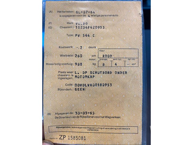 Volvo - kattenrug - 18 sport - pv 544 c - oldtimer - 1965 - afbeelding 19 van  24