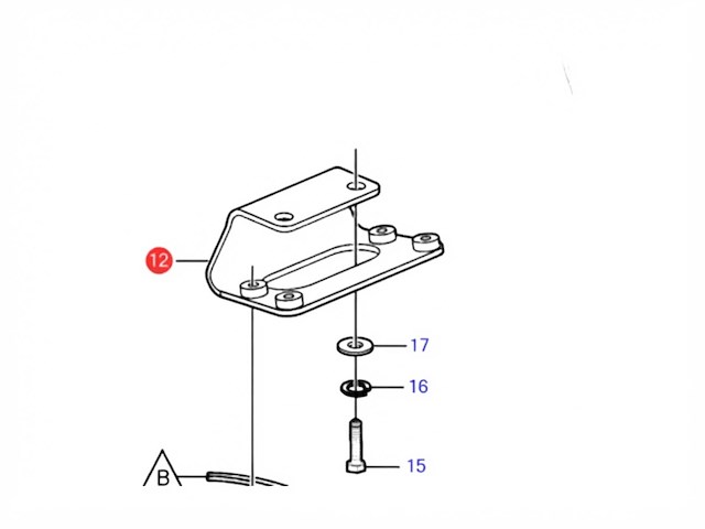 Volvo penta bracket voor acp - 3863309 - afbeelding 1 van  6