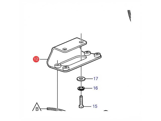 Volvo penta bracket voor acp - 3863309 - afbeelding 2 van  6