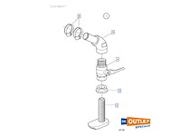 Volvo penta cooling water inlet kit bronze 2.5 inch - 23219830 - afbeelding 1 van  6