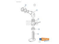 Volvo penta cooling water inlet kit bronze 2.5 inch - 23219830 - afbeelding 2 van  6