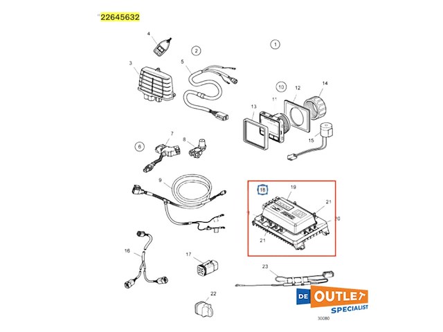 Volvo penta evc -e battery management system - 22645632 - afbeelding 1 van  6