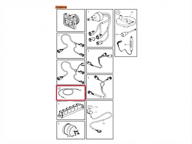 Volvo penta evc connection cable - 3886666 - afbeelding 1 van  5
