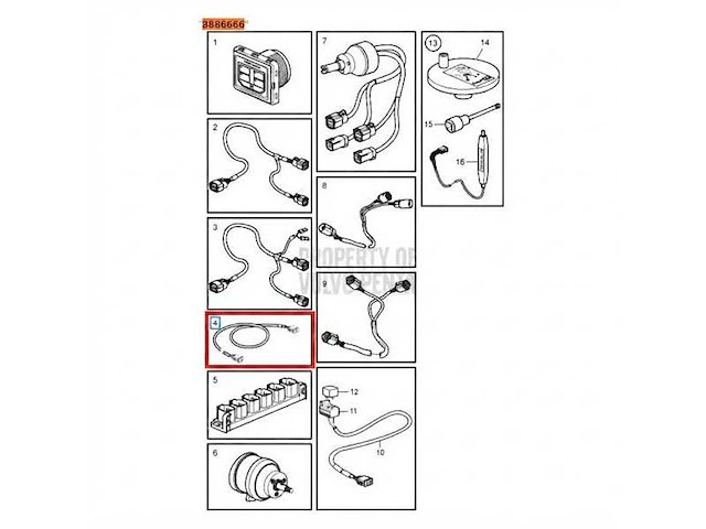 Volvo penta evc connection cable - 3886666 - afbeelding 1 van  4