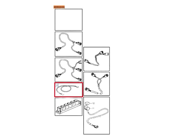 Volvo penta evc connection cable - 3886666 - afbeelding 1 van  3