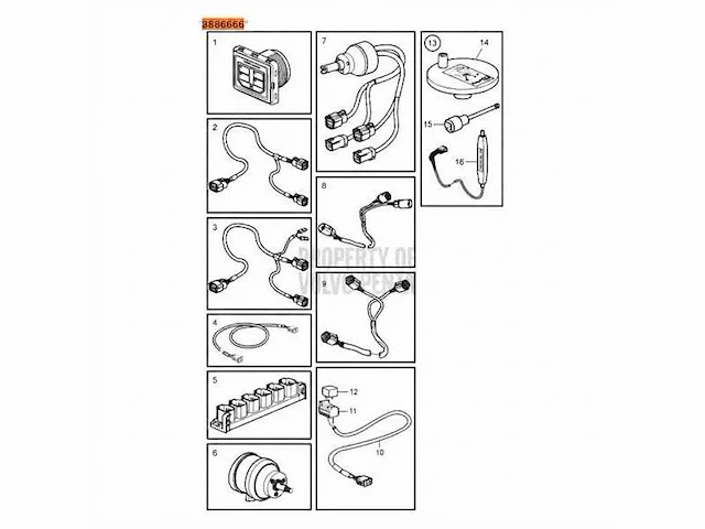 Volvo penta evc connection cable - 3886666 - afbeelding 2 van  5