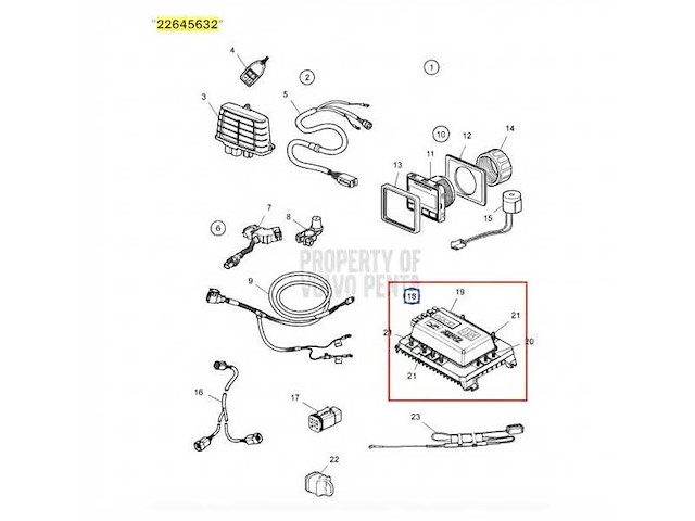Volvo penta evc-e battery management system - 22645632 - afbeelding 1 van  5
