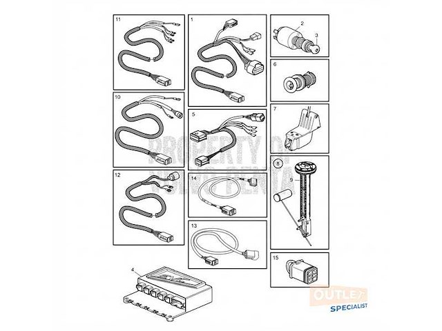 Volvo penta evc extension cable 3 meter - 888248 - afbeelding 2 van  3