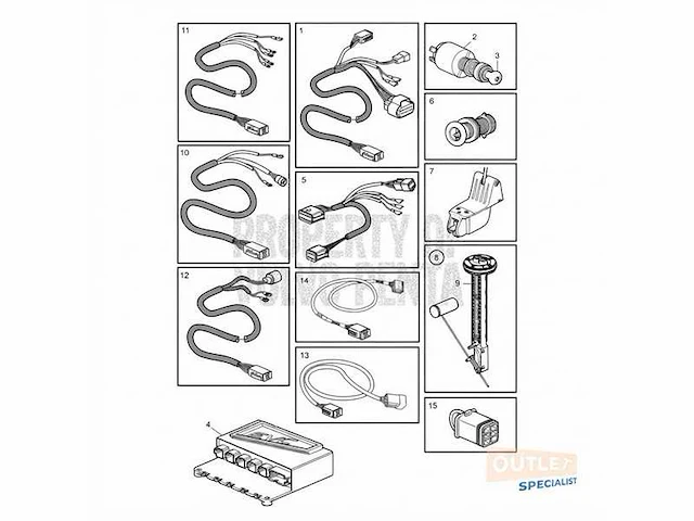 Volvo penta evc extension cable 3 meter - 888248 - afbeelding 2 van  3