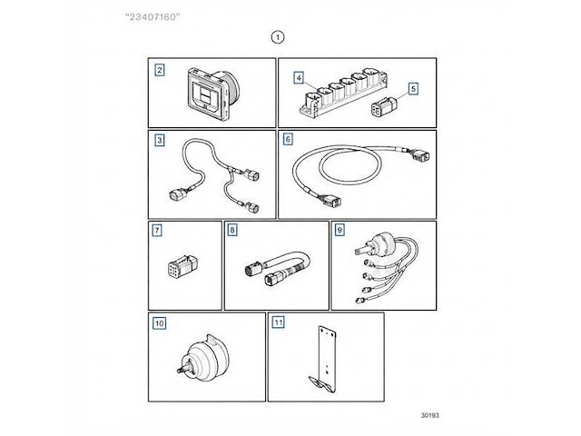 Volvo penta evc steering control helm station kit - 23407160 - afbeelding 1 van  9