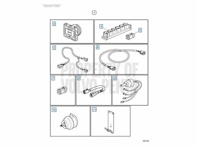 Volvo penta evc steering control helm station kit - 23407160 - afbeelding 4 van  11