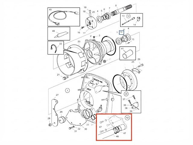 Volvo penta exhaust block-off kit for krikasset - 23536245 - afbeelding 1 van  4