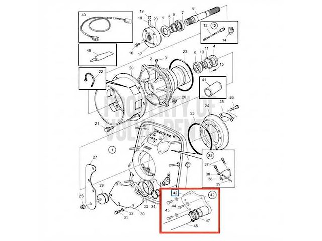 Volvo penta exhaust block-off kit for krikasset - 23536245 - afbeelding 2 van  4
