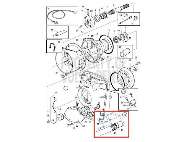 Volvo penta exhaust block-off kit for krikasset - 23536245 - afbeelding 1 van  3