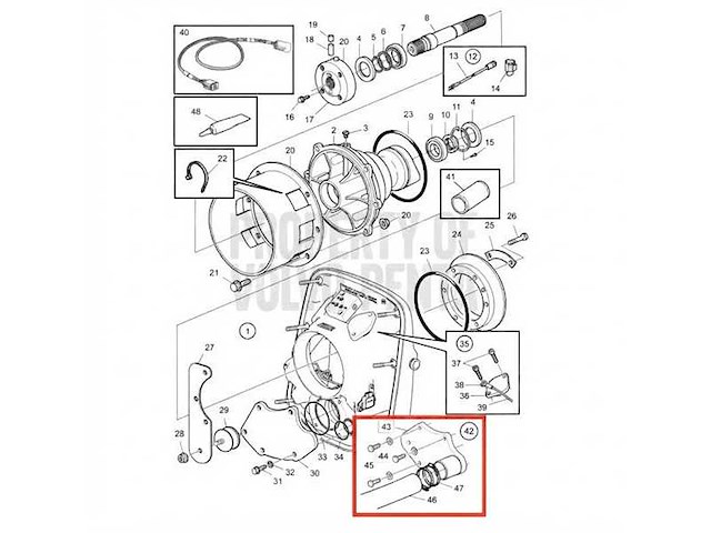 Volvo penta exhaust block-off kit for krikasset - 23536245 - afbeelding 2 van  4