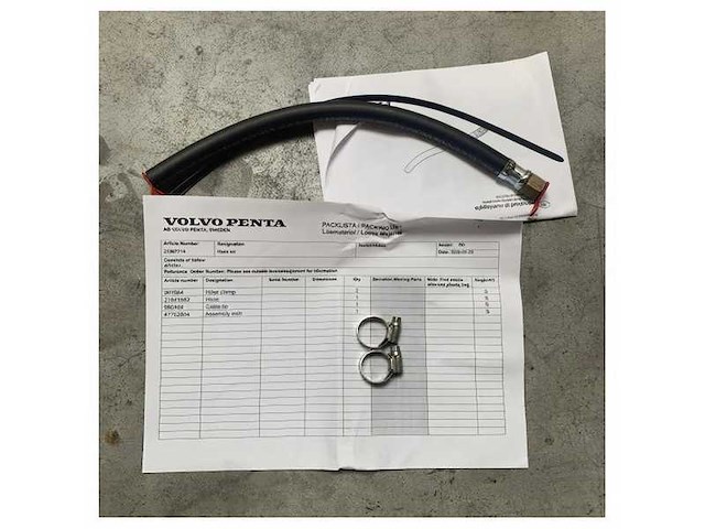 Volvo penta fixed fuel return connection hose - 21967719 - afbeelding 3 van  4